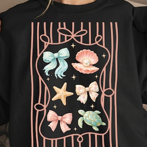 Coquette Wildflower Seashell PNG, Floral Beach Vibes Design, Clam Shell Summer Vacation Png, Hello Summer Png (Download digitale)