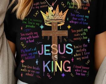 Jesus is King Modern Christian png, Faith Png, Trendy Christian Png, Bible Verse png, Religious Png, Jesus Clipart (Sublimation Design)
