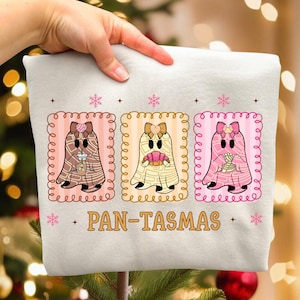 Funny Pantasmas Ghost Pan Dulce PNG: Cute Ghost Conchas, Mexican Halloween Shirt Design (Design Sublimation)