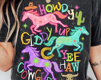 Y2K Preppy Horse Doodle Design, Retro Western Png, Western Horse Png, Retro Western Country Trend Shirt Cowgirl Png (Digital Download)