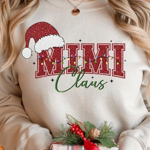 Christmas Glitter Png, Mimi Claus Png, Retro Christmas Png, Christmas Varsity Png (Sublimation Designs)