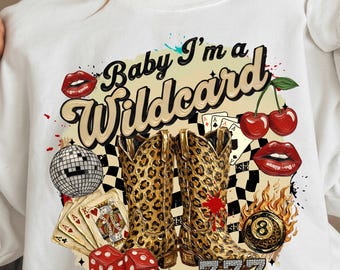 Trendy Western Wildcard PNG, Oil Painted Wild Card Collage Png, Western Graphic Quotes, Designs Sublimation, Country Rustic Png