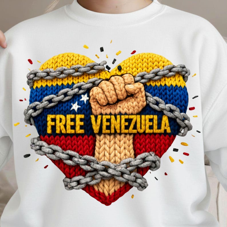 Free Venezuelan Heart PNG, Faux Yarn Venezuela Flag Heart Png, Patriotic Fist Venezuela Flag Png Free Venezuela Heart Png (Digital Download) image 1