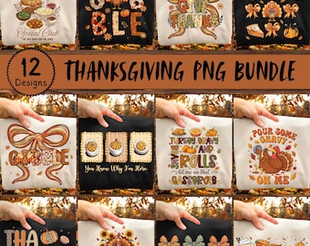 Thanksgiving Png Bundle, Christian Thanksgiving Png, Turkey Png, Gobble Png, Thanksgiving Png, Turkey Shirt Designs, Fall Coquette Bow