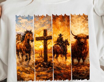 Diseño de vaquero del Salvaje Oeste, diseño rústico de vaquero campestre para sublimación, rodeo occidental PNG (descarga digital)