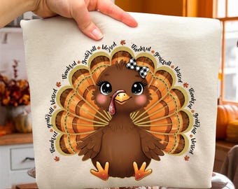 Preppy Turkey PNG, Vintage Turkey Png, Patchwork Sublimation Design, Thanksgiving Brushstroke Png