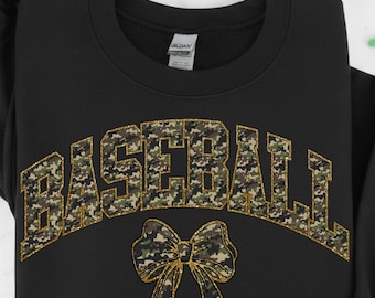 Coquette Camo Baseball Png, Camo Baseball Season Png, Retro camuflado Png, Game Day Bow Png, Camo Baseball Mom Png (Descarga digital)