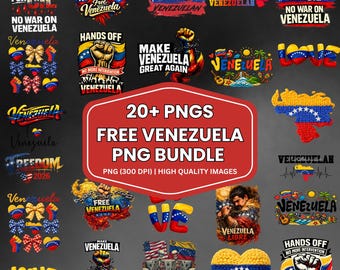 Venezuela Libre PNG Bundle, Venezuelan Flag for a Traveler Png, Venezuelan Pride Png, Proud Venezuelan Flag Shirt Design (Digital Download)