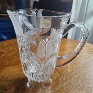 Fifth Avenue Crystal Etched Pitcher