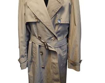 Men's Vintage London Fog Belted Trench Coat 38 Regular