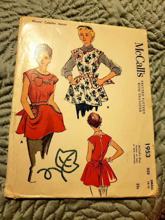 LOVELY VTG 1950s MEN /& WOMENS APRONS /& POTHOLDER Sewing Pattern SMALL