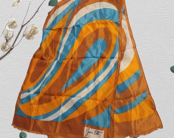 Vintage Mid-Century Jean Ete Abstract Print Scarf