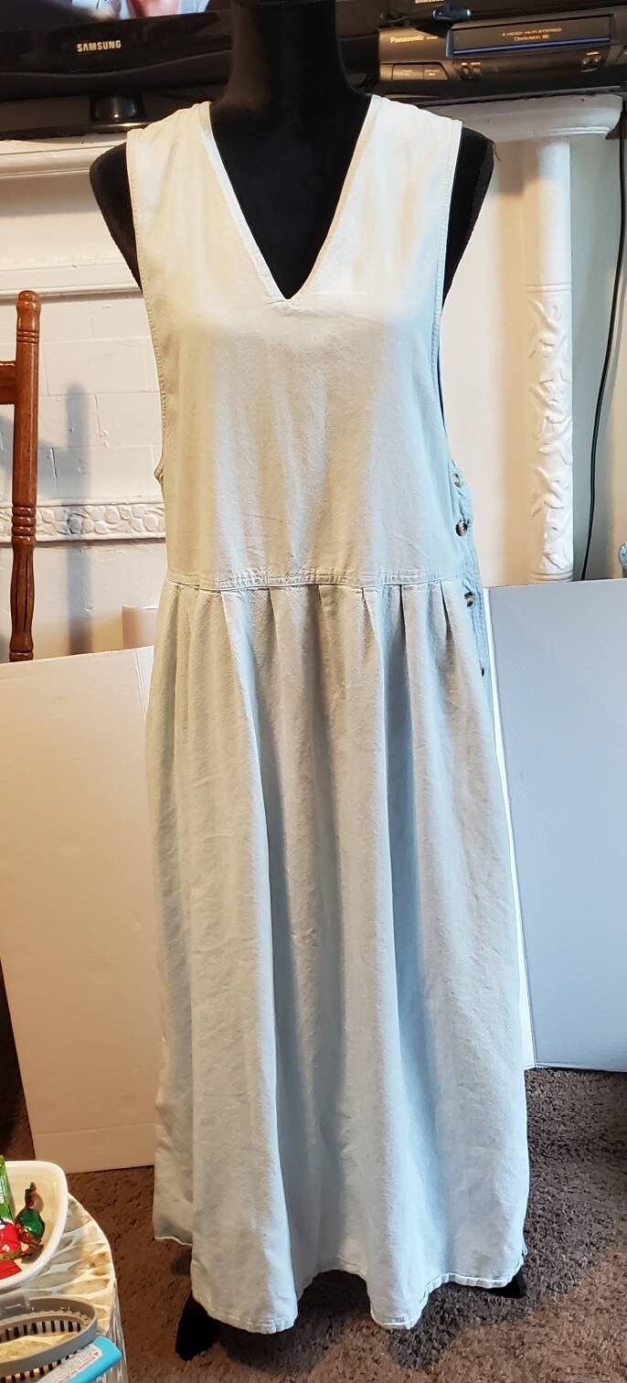 Mary Engelbreit Chambray Jumper Dress 