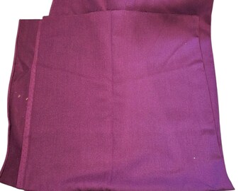 Plum Gabardine Fabric, Polyester Blend, Vintage 90s Y2K Era, 64" Wide by 1 Yard
