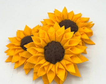 Felt sunflower magnet