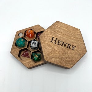 Personalized Wooden dice box