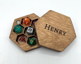 Personalized Wooden dice box