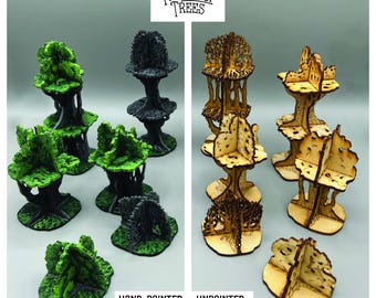 Tally's Tabletop Trees Starter Set. Customizeable Terrain for Tabletop Games