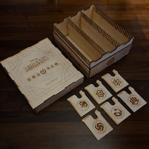 Customizable Disney Lorcana Trading Card Game Collection Deck Large Box Kit. Holds over 1,800 sleeved cards!