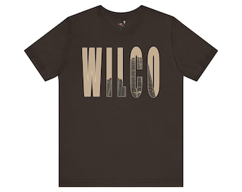 Camiseta de Foxtrot de Wilco Yankee Hotel con letras vintage de la banda