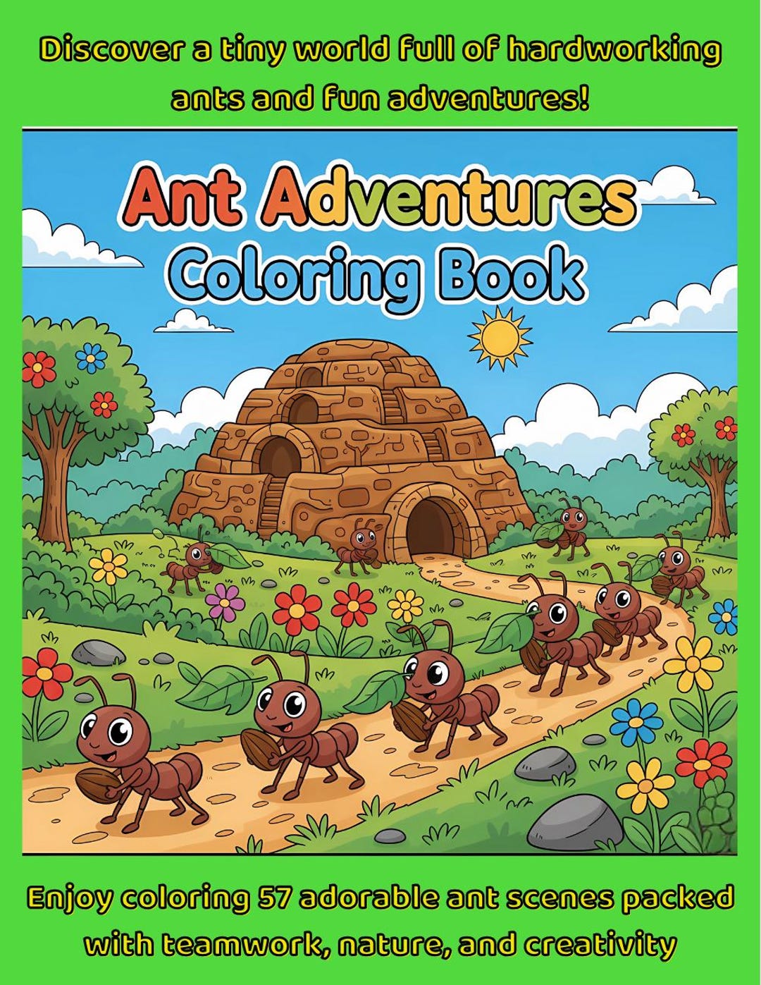 Ant Adventures Coloring Book | 57 Printable Ant Pages | A4 PDF - Etsy