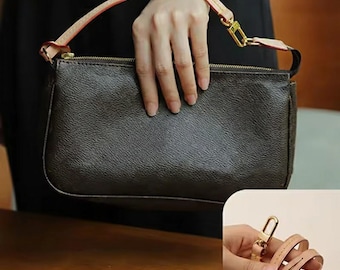 Handmade Vachetta Leather Short Bag Strap: Beige Replacement Handle