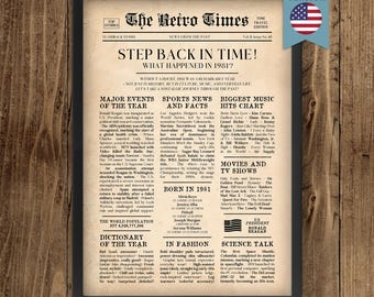 Zeitungsposter zum 45. Geburtstag | Jahresrückblick Geschenk | Damals 1981 Fun Facts & Trivia