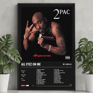 2Pac『All Eyez On Me』アルバムアートポスター | Hip Hop Decor (デジタルダウンロード)