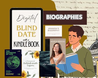 Blind Date with a Kindle eBook (Biographies Edition), Surprise Digital Book Gift, booklover gift
