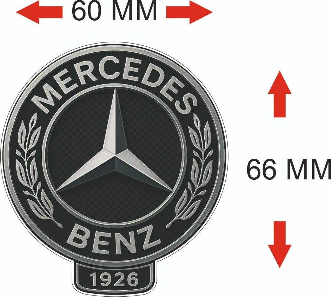 Mercedes-benz Sticker Set 4 X (6 X 6.6 Cm) - Laminated, Waterproof ...