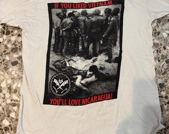 T-shirt Alternative Tentacles Records, If you liked Vietnam...you'll love Nicaragua! taglia XL,