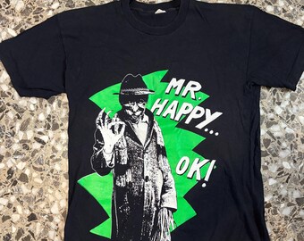 Nomeansno MR. HAPPY...OK! Canadian Hardcore Punk Band, Vintage T-shirt 1988, Taglia L