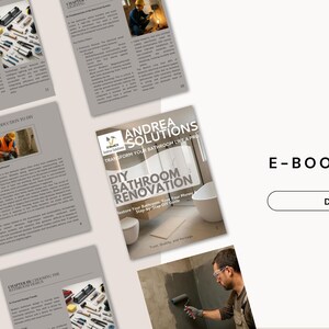 Guide för gör-det-själv-badrumsrenovering | Spara pengar Renoveringsbudget E-bok Plan VVS Kakelläggning | Nybörjarprojekt för hemförbättring steg för steg