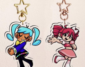 Double-Sided Keychains (Static Miku and Spoken For Teto)