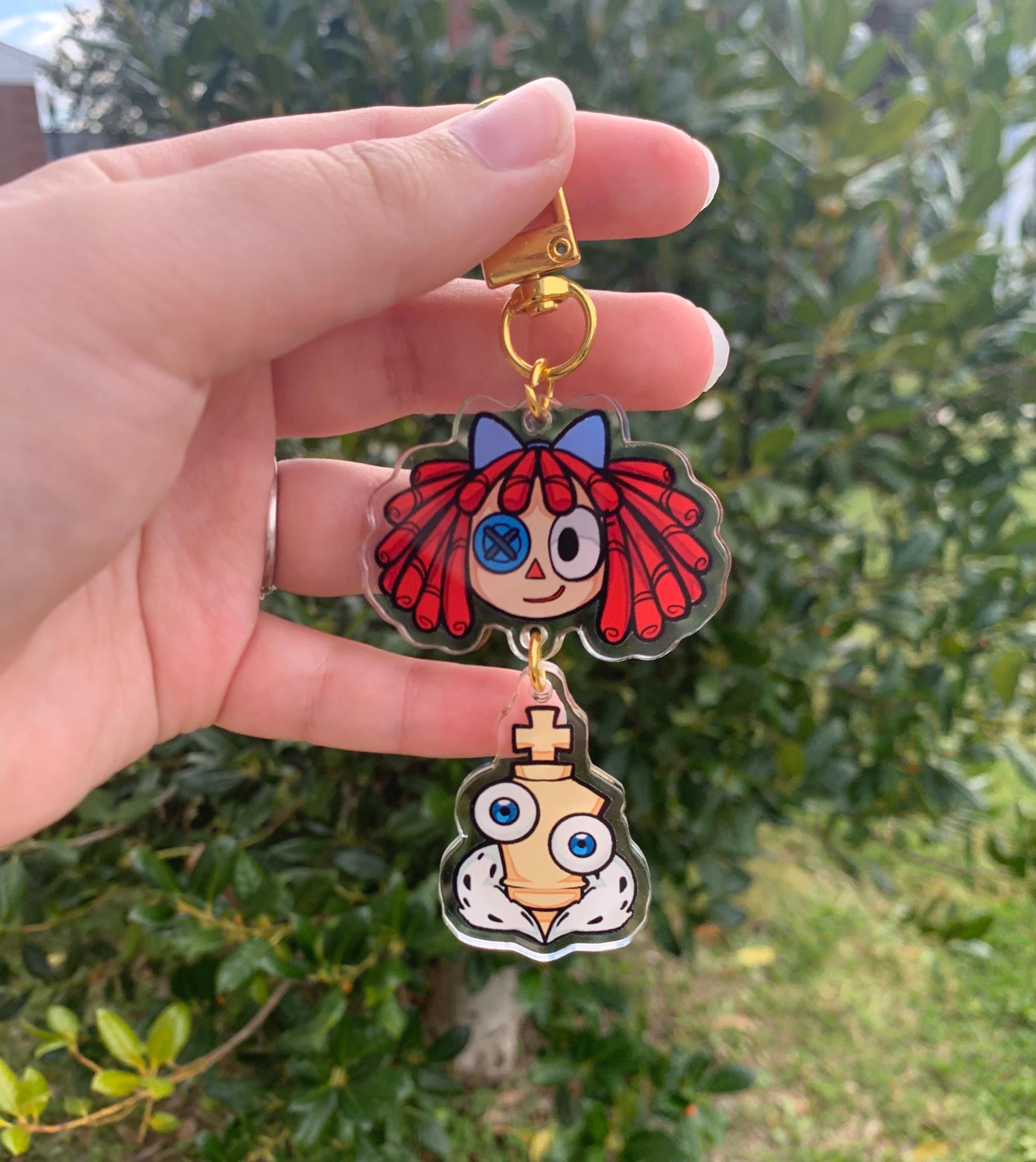 DIGITAL CIRCUS Double-sided Linked Keychains - Etsy