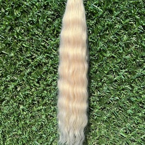 70cm Ice Blonde Human Hair Extensions: Keratin Tip, Virgin Double Drawn