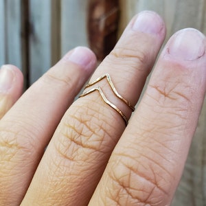 Arrow | Stackable 14k Yellow Gold Filled Rings