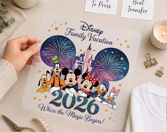 Disney Vacation 2026 Dtf, Mickey Mouse Holiday Iron On It, Heat Transfer Print