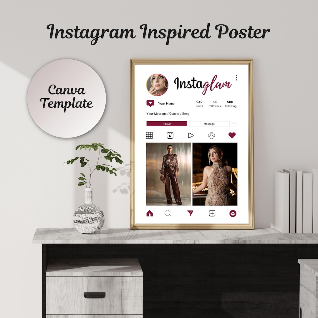 Red Instagram Style Canva Template | Social Media Poster | Instagram ...
