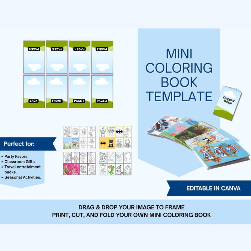 Mini Coloring Book - Etsy