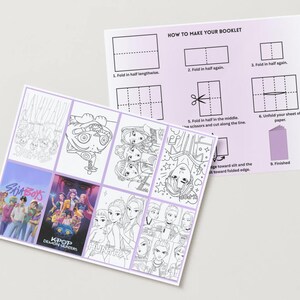 Inspired Kpop Party Placemat & Mini Coloring Book | Printable Activity ...