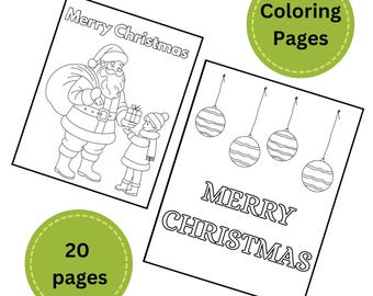 Magical Christmas Coloring Book for Kids | 20 Delightful Holiday Illustrations | Instant Download PDF