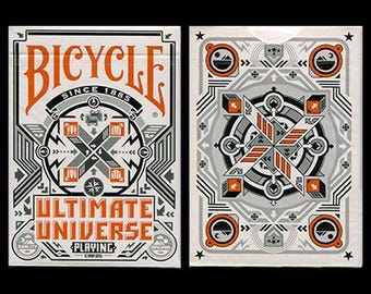 Naipes Bicycle: Ultimate Universe (escala de grises) de Gamblers Warehouse