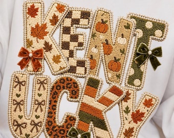 PNG de otoño de Kentucky, diseño de camiseta de Kentucky, sublimación de otoño de Kentucky, temporada acogedora de fútbol americano de Kentucky, descarga de PNG de otoño de boutique