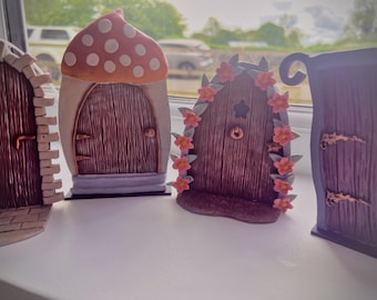 Handmade Fairy Door Wall Decoration | Polymer Clay | Cottagecore Home Decor | Magical Wall Art | Fairy Garden Gift | Handmade UK