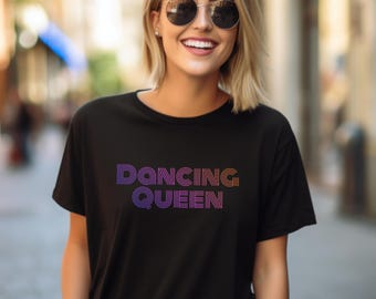 Retro "Dancing Queen"-tröja med grafisk design | 70-tals discotröja