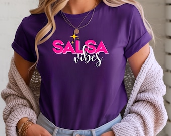 Salsa Vibes Dance T-Shirt - Durable Cotton Tee for Dance Lovers