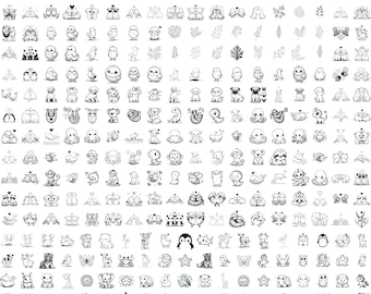 Cute Animal Png Bundle, 350+ Baby Animals PNG Clipart, Cartoon Animal Vector Set, Cricut Files, Sublimation, Digital Download