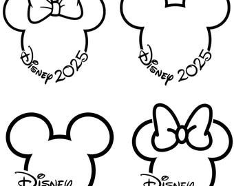 2025 Family Trip SVG Bundle, Mickey Minnie Ears Outline, Family Vacation Svg Files, Matching Shirt Clipart Png, Cricut Silhouette Download