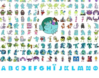Monsters University SVG Bundle, Mike and Sulley PNG Clipart, Boo Character Vector Files, Monsters Inc Cartoon Sublimation for Cricut